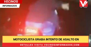 Motociclista graba intento de asalto