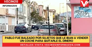 Pablo fue baleado por sujetos que le iban a vender un coche para quitarle el dinero