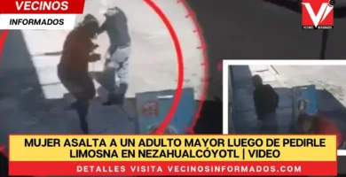 Mujer asalta a un adulto mayor luego de pedirle limosna en Nezahualcóyotl | VIDEO