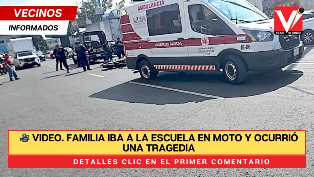 VIDEO. Familia iba a la escuela en moto y ocurrió una tragedia