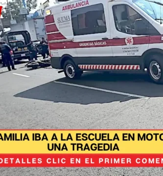 VIDEO. Familia iba a la escuela en moto y ocurrió una tragedia