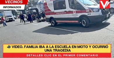 VIDEO. Familia iba a la escuela en moto y ocurrió una tragedia