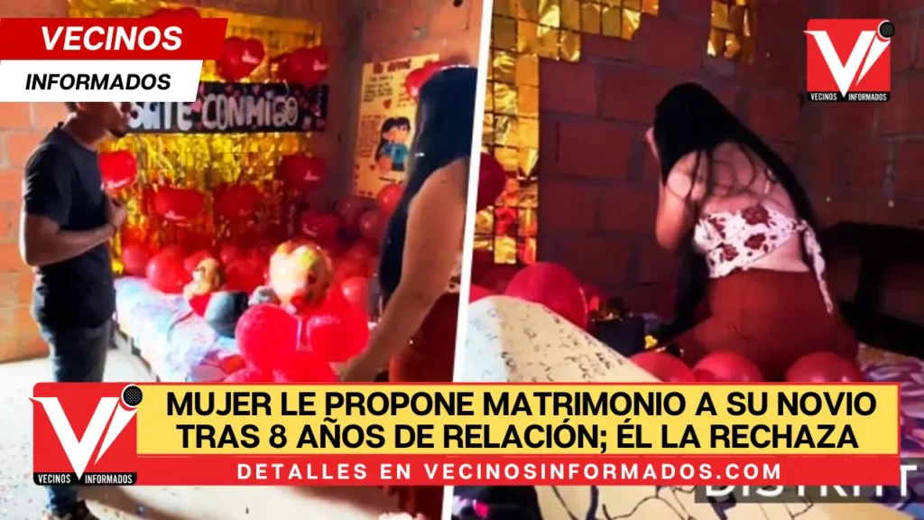 Mujer le propone matrimonio a su novio tras 8 años de relación; él la rechaza |VIDEO