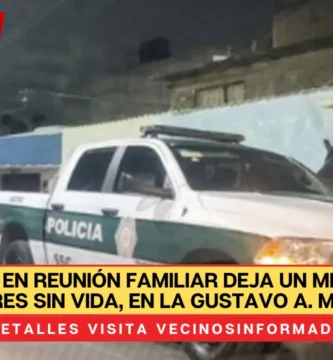 Balacera en reunión familiar deja un menor y dos mujeres sin vida, en la Gustavo A. Madero
