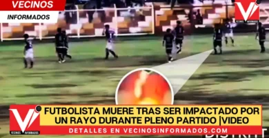 Futbolista muere tras ser impactado por un rayo durante pleno partido |VIDEO