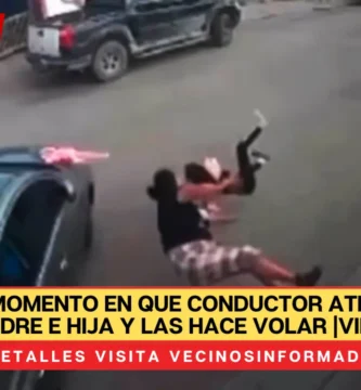 Captan momento en que conductor atropella a madre e hija y las hace volar |VIDEO