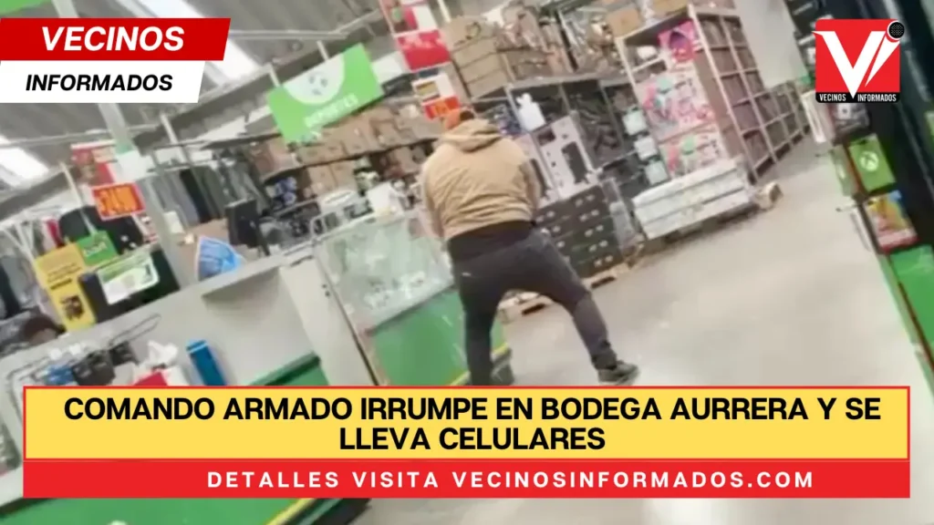 Comando armado irrumpe en Bodega Aurrera y se lleva celulares