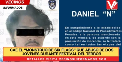 Cae el “Monstruo de Six Flags” que abuso de dos jóvenes durante festival del terror