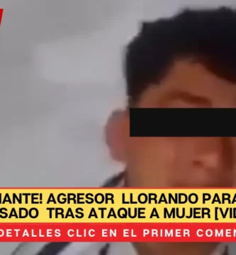 "¡Indignante! Agresor Llorando para no ser acusado Tras Ataque a mujer [VIDEO]"