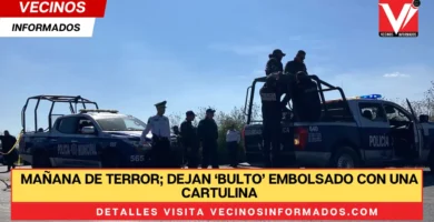 Mañana de terror; dejan ‘bulto’ embolsado con una cartulina