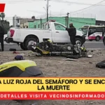 Se pasó la luz roja del semáforo y se encontró con la muerte