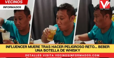 Influencer muere tras hacer peligroso reto… beber una botella de whisky