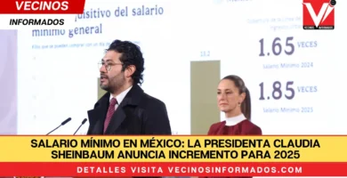 Salario mínimo en México: la presidenta Claudia Sheinbaum anuncia incremento para 2025