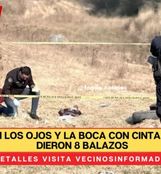 Le taparon los ojos y la boca con cinta; después le dieron 8 balazos