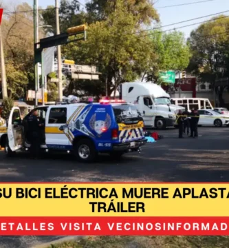 Joven en su bici eléctrica muere aplastado por un tráiler