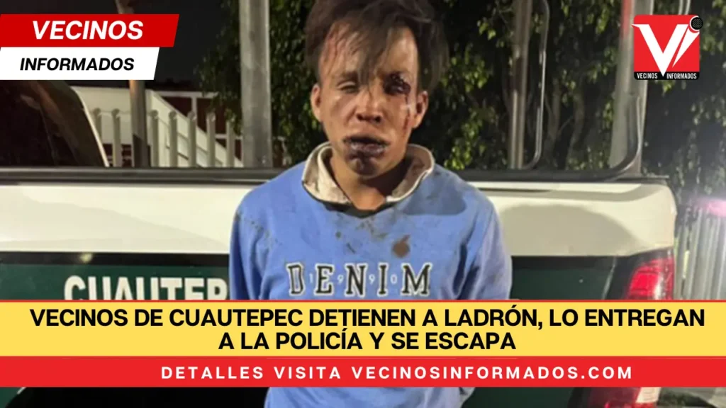 Vecinos de Cuautepec detienen a ladrón, lo entregan a la Policía y se escapa