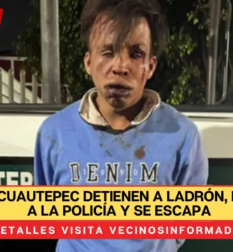 Vecinos de Cuautepec detienen a ladrón, lo entregan a la Policía y se escapa