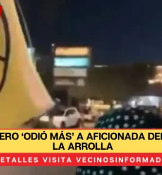 VIDEO: Pizzero ‘odió más’ a aficionada del América y la arrolla