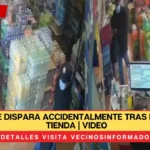 Ladrón se dispara accidentalmente tras robar una tienda | VIDEO