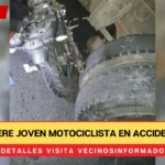 Muere joven motociclista en accidente