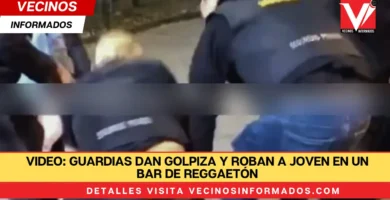 VIDEO: Guardias dan golpiza y roban a joven en un bar de reggaetón
