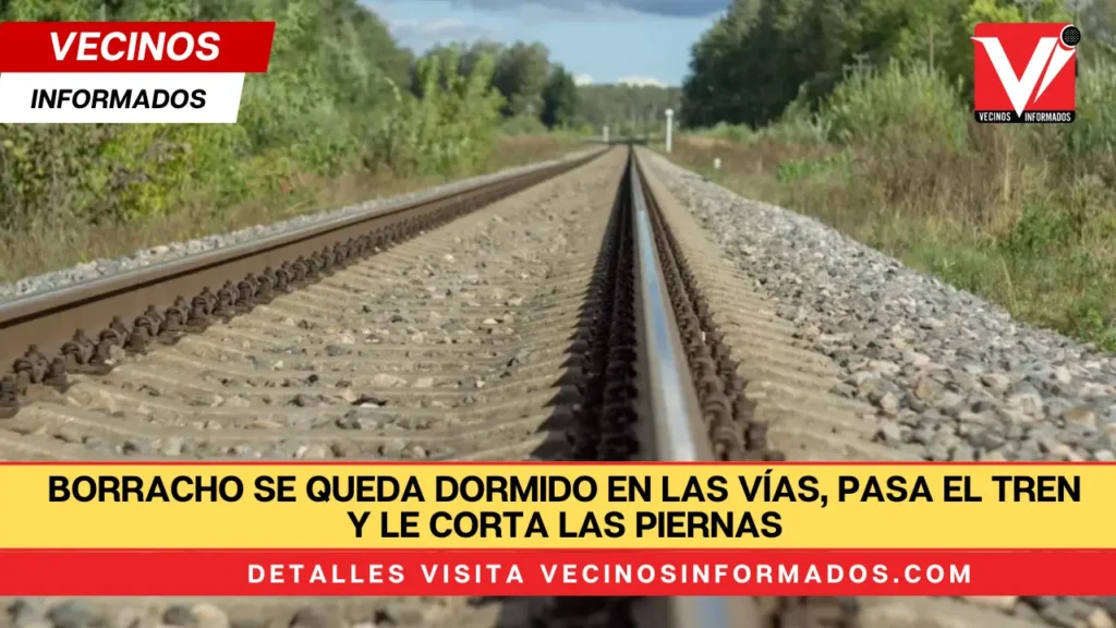 Borracho se queda dormido en las vías, pasa el tren y le corta las piernas