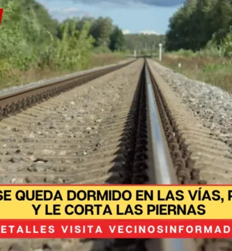 Borracho se queda dormido en las vías, pasa el tren y le corta las piernas