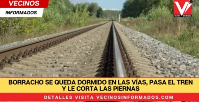 Borracho se queda dormido en las vías, pasa el tren y le corta las piernas