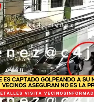 Hombre es captado golpeando a su novia en Ecatepec; vecinos aseguran no es la primera vez | VIDEO