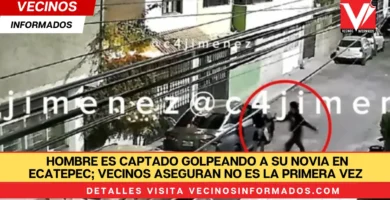 Hombre es captado golpeando a su novia en Ecatepec; vecinos aseguran no es la primera vez | VIDEO