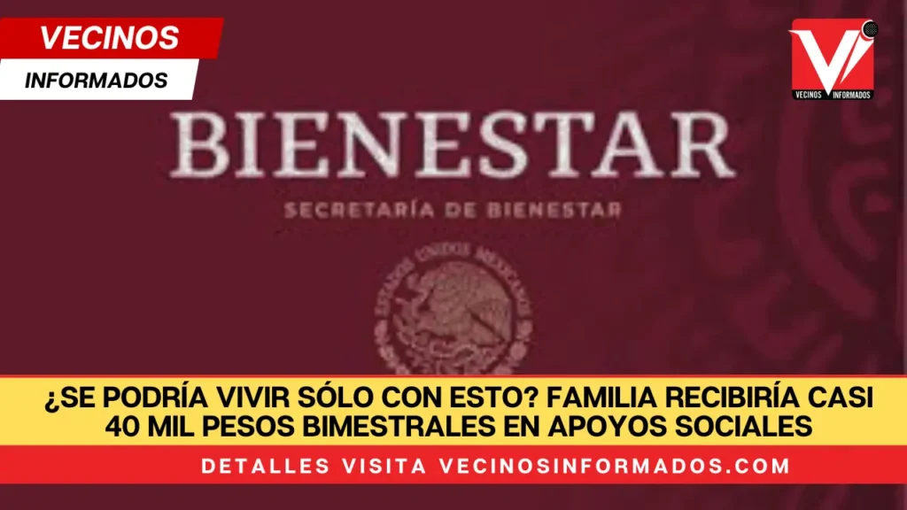 ¿Se podría vivir sólo con esto? Familia recibiría casi 40 mil pesos bimestrales en apoyos sociales