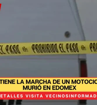 Poste detiene la marcha de un motociclista que murió en Edomex