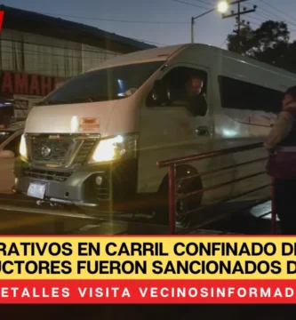 Realizó Gobierno del EdoMéx 1,350 operativos en carril confinado de Mexibús; 4,800 conductores fueron sancionados durante 2024