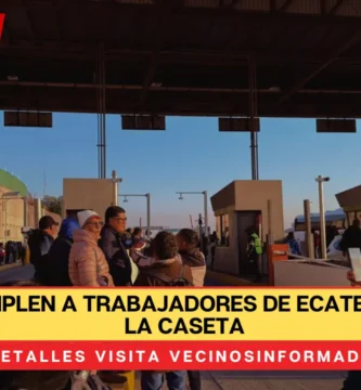 No les cumplen a trabajadores de Ecatepec, toman la caseta