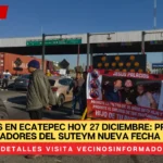 Bloqueos en Ecatepec hoy 27 diciembre: prometen a trabajadores del Suteym nueva fecha de pago