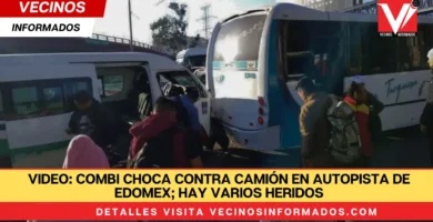 VIDEO: Combi choca contra camión en autopista de Edomex; hay varios heridos