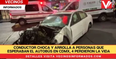 Conductor choca y arrolla a personas que esperaban el autobús en CDMX, 4 perdieron la vida