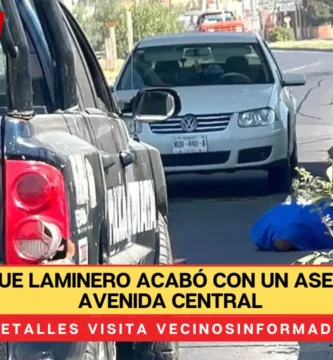 Un choque laminero acabó con un asesinato en Avenida Central