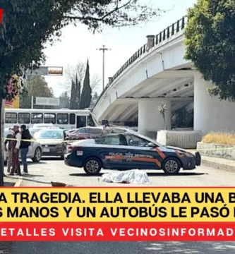 VIDEO DE UNA TRAGEDIA. Ella llevaba una bolsa de pan en sus manos y un autobús le pasó encima