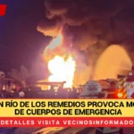 Incendio en Río de los Remedios provoca movilización de cuerpos de emergencia