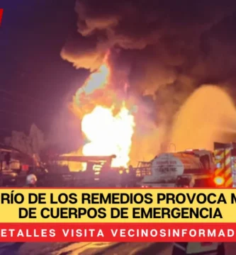 Incendio en Río de los Remedios provoca movilización de cuerpos de emergencia