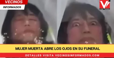 Mujer muerta abre los ojos en su funeral