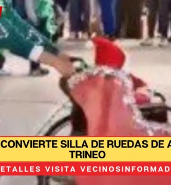 Maestra convierte silla de ruedas de alumno en trineo