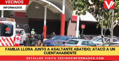 Familia llora junto a asaltante abatido; atacó a un cuentahabiente