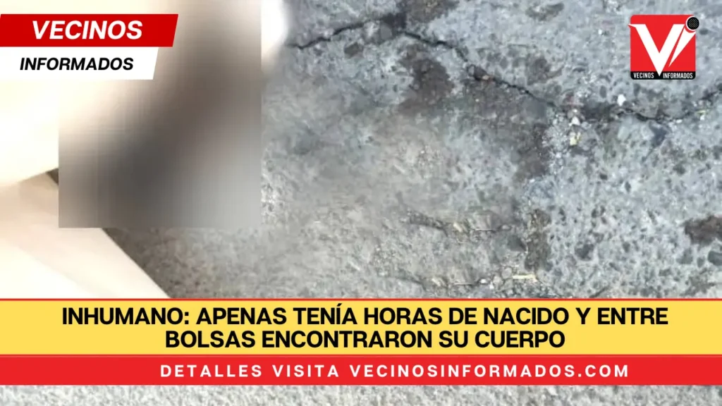 Apenas tenía horas de nacido y entre bolsas encontraron su cuerpo