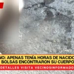 Apenas tenía horas de nacido y entre bolsas encontraron su cuerpo