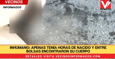 Apenas tenía horas de nacido y entre bolsas encontraron su cuerpo