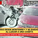 Manejó 3 días desde Monterrey y se quedó sin frenos al llegar a una caseta