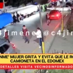 ‘Ayúdenme’ Mujer grita y evita que le roben su camioneta en el Edomex