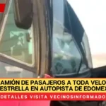 VIDEO: Camión de pasajeros a toda velocidad se estrella en autopista de Edomex